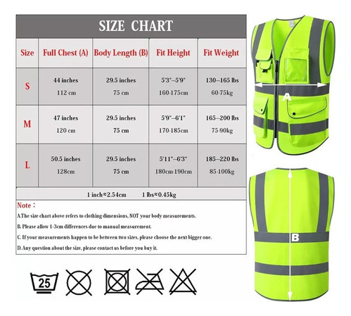 Chaleco Reflectante De Seguridad Para Trabajos Construcción