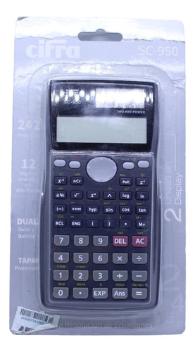 Calculadora Cientifica Cifra Sc-950 242 Func. Dual 12 Digit