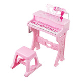 ' Taburete Y Piano Electrónico Multifuncional Para Niños Con