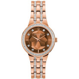 Relógio Bulova Feminino Phantom 98l266 Swarovski Cor Da Correia Ouro Rose Cor Do Bisel Ouro Rose Cor Do Fundo Capuccino / Marrom / Havana / Avelã