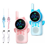 Radios Walkie Talkies Para Niños Pantalla A Color 2 Piezas