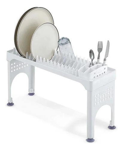 Escurridor Platos Platero Organizador O Vajillas Cocinas Color Blanco