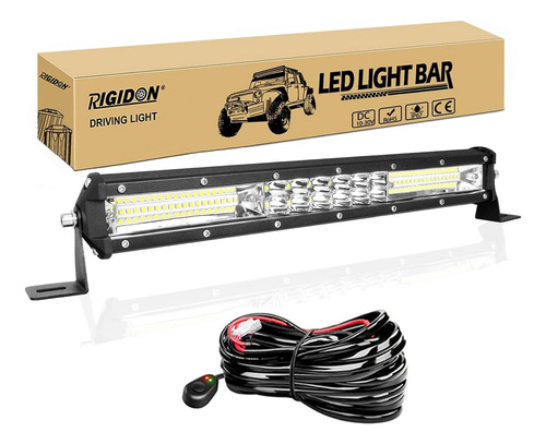 Barra De Luz Led De 15 Pulgadas Y 144 W, Con Kit De Cable De