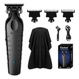 Cortadora De Pelo Eléctrica Kemei Transborder Barber Km-2299 Color Negro