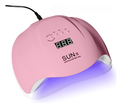 Cabine Uv Led Sun X 54w Gel Unha 36 Led Estufa Bivolt Cor Rosa 110v/220v