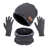 H Gorro Bufanda Conjunto Para Frio Invierno Unisex Tejido