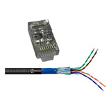 Cabo 4 Pares Cat5e Utp Externo Blindado 30m 100% Cobre +2 Rj