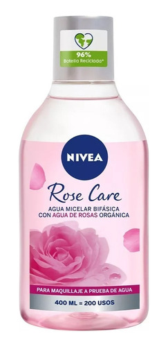 Nivea Facial Agua Micelar Rose Care Bifasica X 400ml