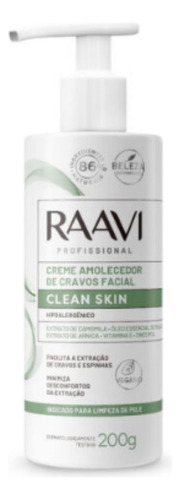 Creme Amolecedor De Cravos Facial Clean Skin Raavi 200g