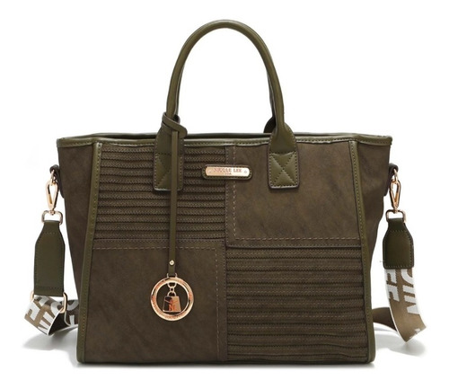 Cartera Nicole Lee Ava Satchel Bag Dark Olive