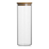 Contenedor Frasco Tarro Vidrio +tapa Bamboo 700ml /6.5x20cm 