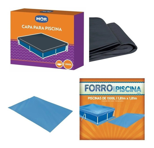 Capa + Forro P/ Piscina Infantil 1500 Litros - Mor