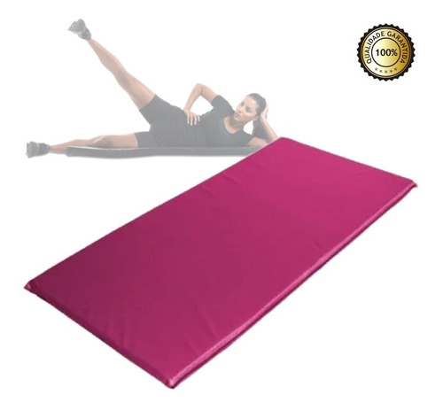 Colchonete Abdominal Academia Ginástica 90 X 45 X 2 Cm Rosa