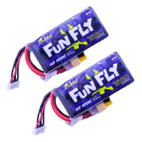 2 Pack Bateria Lipo 1550mah 14.8v 4s 100c Tattu Funfly Xt60