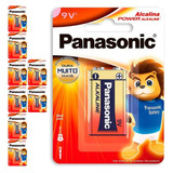 9 Bateria Alcalina 9v Panasonic 9 Cart