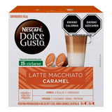 16 Cápsulas Café Nescafé Dolce Gusto Latte Macchiato Caramel