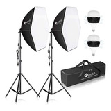 Kit De Iluminación Fotográfica Softbox Hpusn 30pulgx30puLG