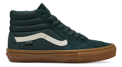 Zapatillas Vans Skate Sk8-hi Dark Green Gum Made In Vietnam