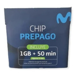 Linea Prepago // 1 Chip Movistar 50 Min + 1 Gb + Redes