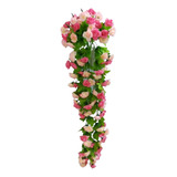 Mata Colgante Artificial Planta Decorativa Rosas 