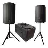 Kit Caixas Ativa Jbl Max 12 Bluetooth  700w +pedestais Capas