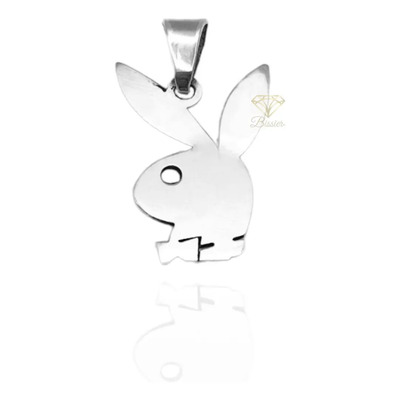Dije Conejo Play Boy En Plata Ley 925 Color Plateado