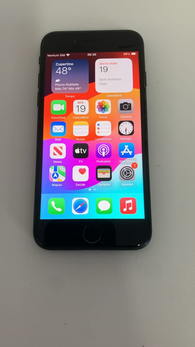 Apple iPhone SE (3ª Gnd) 128 Gb - Meia-noite - Sem Biometria
