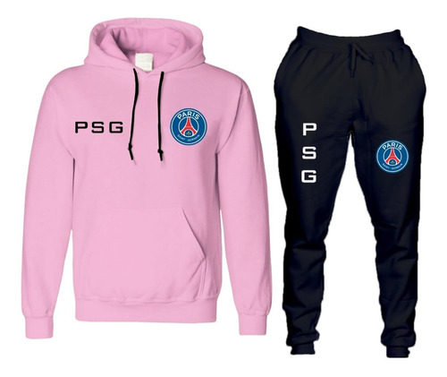 Conjunto Moletom Infantil Juvenil Psg Blusa Canguru E Calça