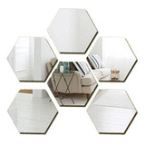 Set Espejos Decorativos Vinilo Espejo Pared Acrilicos Adhesivo Espojos Hexagonal Decorativos Marinshop Set 6 Unidades 