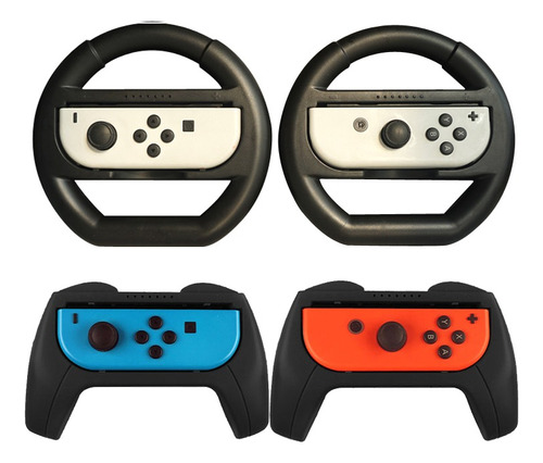 Volantes Y Joy-con Grip Control Para Nintendo Switch 4pcs