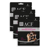 Kit Acf Máscara Facial Amazing Black Mask X 3 U