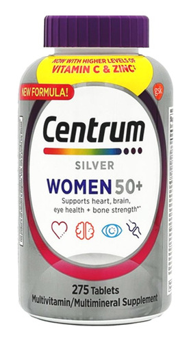 Centrum Women 50+ Silver 275 Comprimidos - Importado Usa