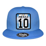 Gorra Plana Messi 10 Parche Qatar 2022 Mundial Argentina