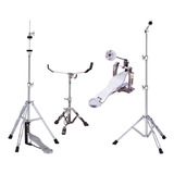 Set Soportes Bateria Hihat + Recto + Redoblante + Pedal Prm