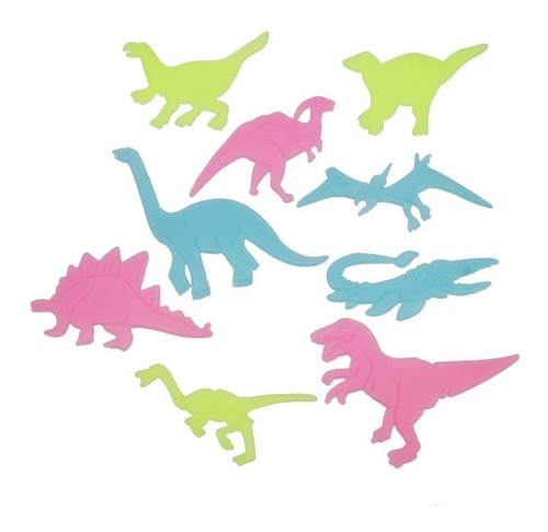 Dinosaurios Fluorescentes X16 Unid Para Techo Importados