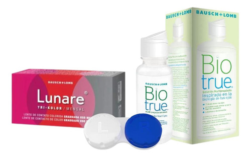 Lentes De Contacto De Color Lunare + Liquido 60ml + Estuche