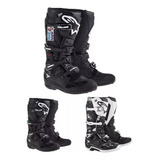 Jm Botas Alpinestars Tech 7 Motocross Enduro Negro Blanco