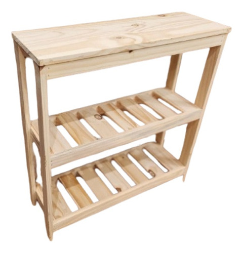 Mueble Organizador De Madera 70 Cm De Ancho - 3 Estantes