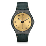 Relojes Swatch Reloj Trovalized Pulsera Color De La Malla Verde Color Del Bisel Gris Oscuro Color Del Fondo Dorado Oscuro