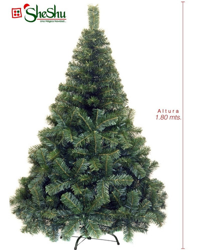 Árbol De Navidad Premium 1,80 M. Pie Metal Reforzado- Sheshu Color Verde