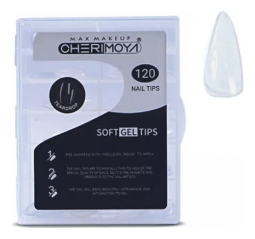 Tips Para Soft Gel Teardrop Cristal Forma Stiletto 120 Un.