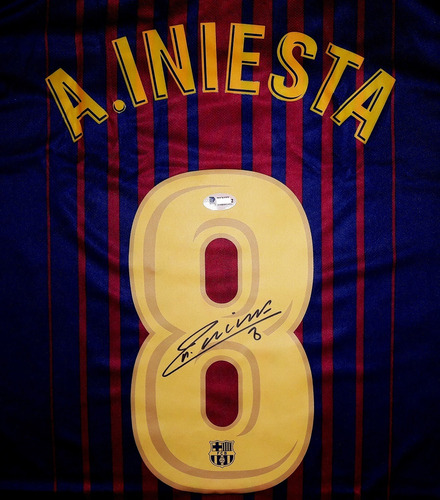 Jersey Autografiado Andres Iniesta Barcelona Eterno 2017-18