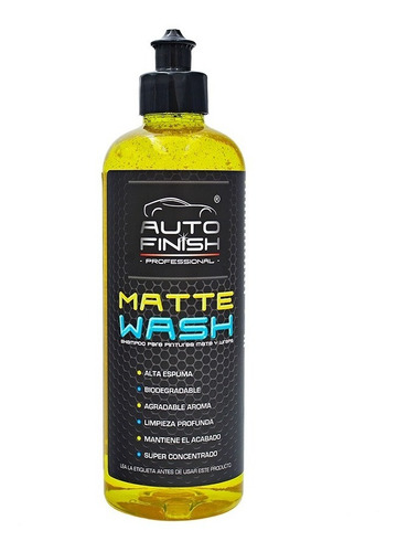 Autofinish Matte Wash Shampoo Para Auto Mate Y Wrap 1 Litro