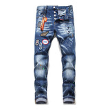 Vaqueros Dsquared Estilo Urbano Hip-hop De Moda Para Hom [u]