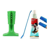 Kit Cepillo Limpiador De Dientes Para Perros + Crema Dental