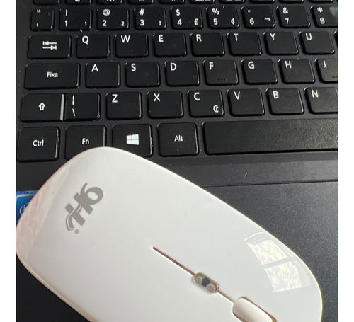 Mouse Sem Fio Recarregável Optico Led Ergonômico Cores Diver Cor Branco