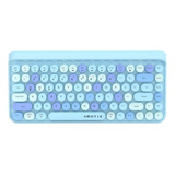 Teclado Ubotie Bluetooth Colorido, Máquina Escribir/azul