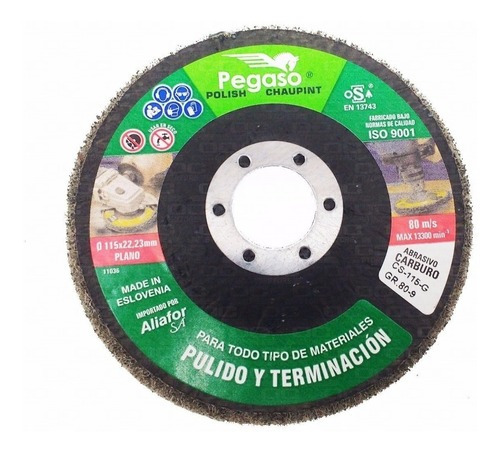 Disco Chaupint Removedor Aliafor 4 1/2 Madera Pintura Metal Color Verde Oscuro