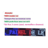 Letreiro Painel Led Digital 100x20 3cores