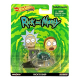 Nave Rick And Morty Hotwheels Premium Con Pedestal 